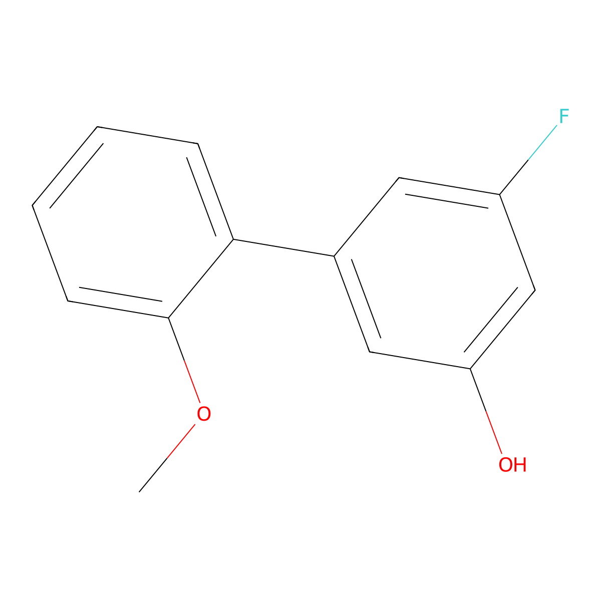 3-Fluoro-5-(2-methoxyphenyl)phenol molecular structure, CAS 187392-67-2