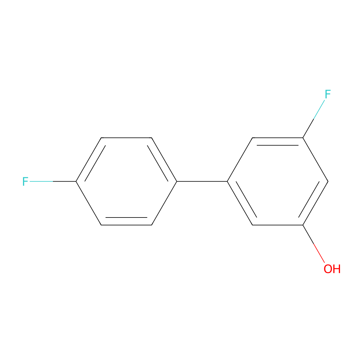 5-(4-Fluorophenyl)-3-fluorophenol molecular structure, CAS 187392-70-7