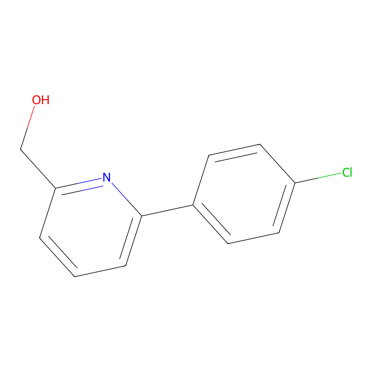 6-(4-chlorophenyl)-2-Pyridinemethanol molecular structure, CAS 187392-92-3