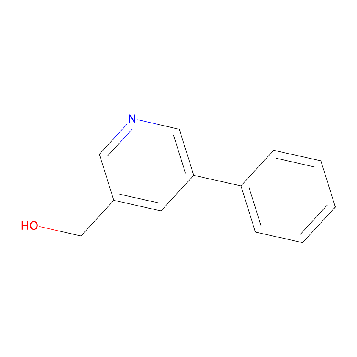 (5-Phenylpyridin-3-yl)methanol molecular structure, CAS 187392-96-7