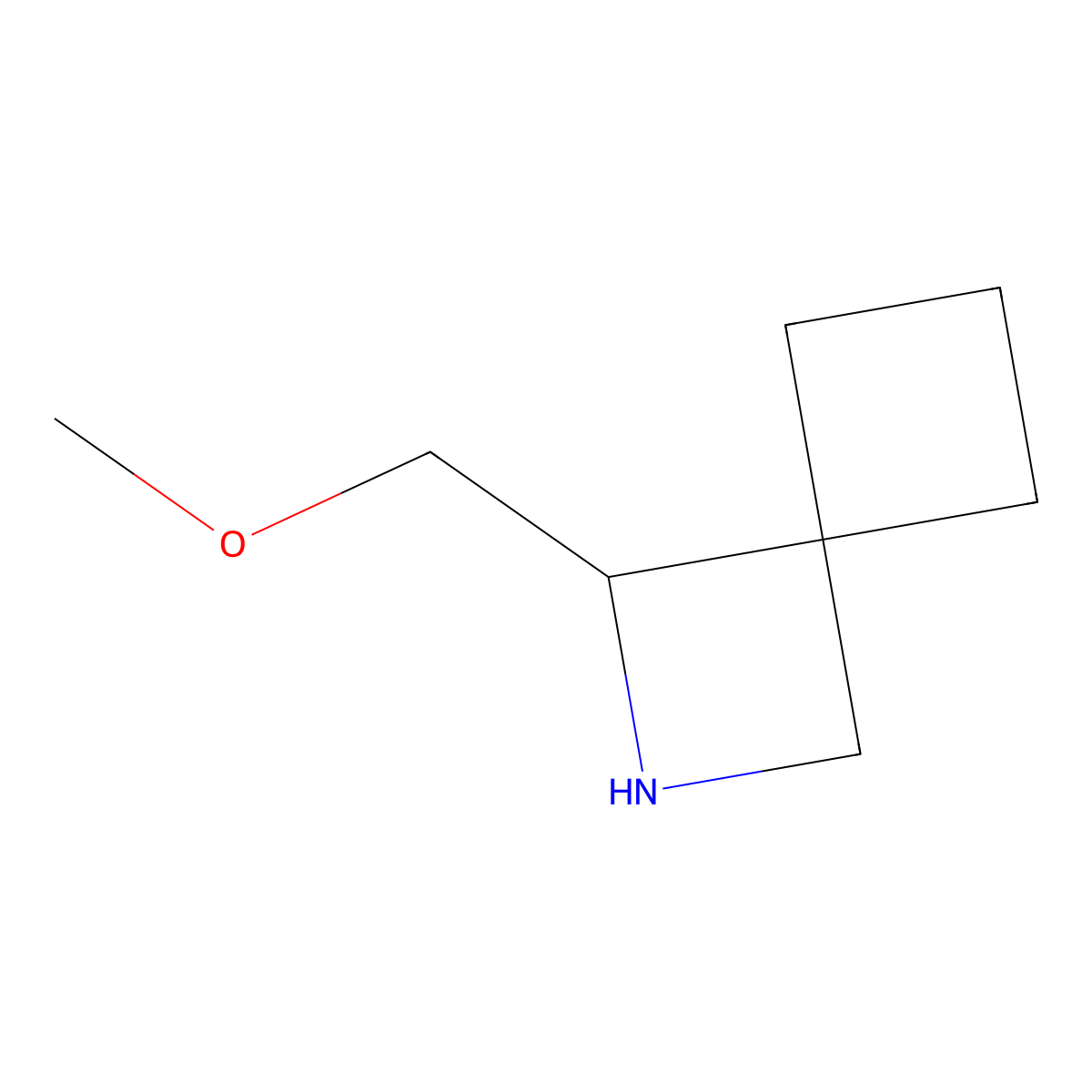 1-(Methoxymethyl)-2-azaspiro[3.3]heptane molecular structure, CAS 1873950-47-0