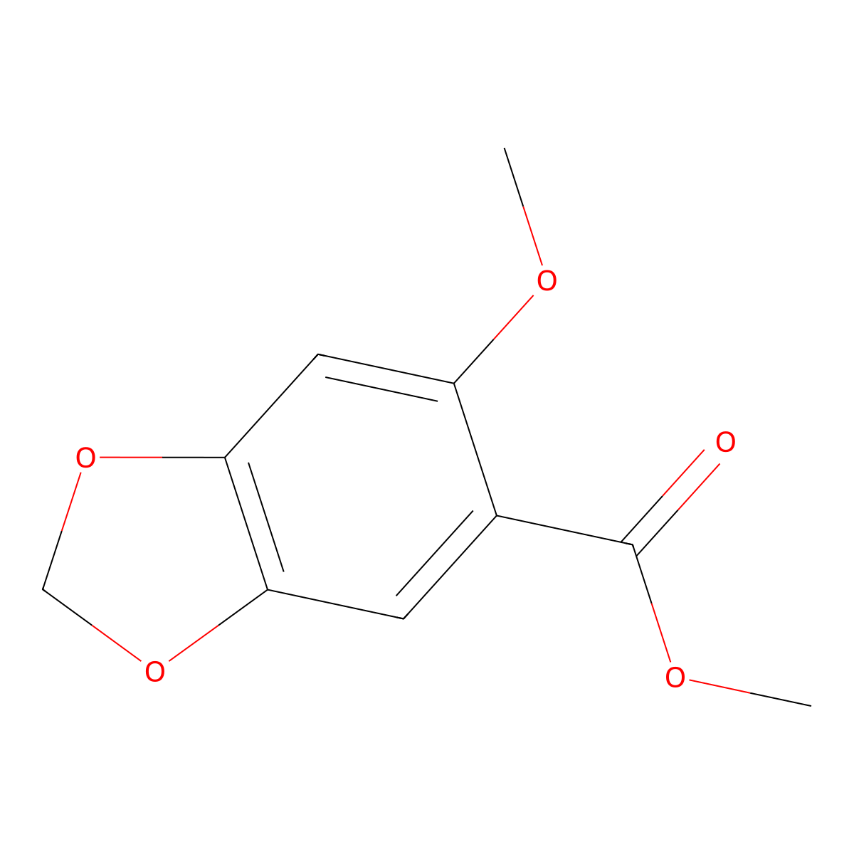 Methyl 6-Methoxybenzo[d][1,3]dioxole-5-carboxylate molecular structure, CAS 187396-75-4