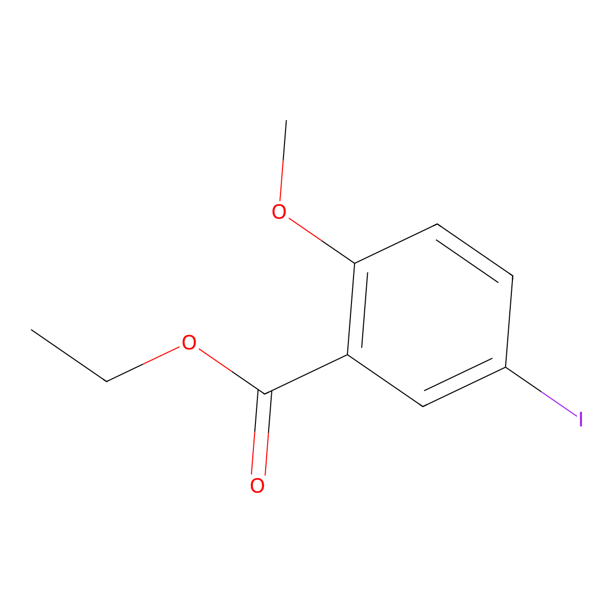 Ethyl 5-iodo-2-methoxybenzoate molecular structure, CAS 187396-76-5