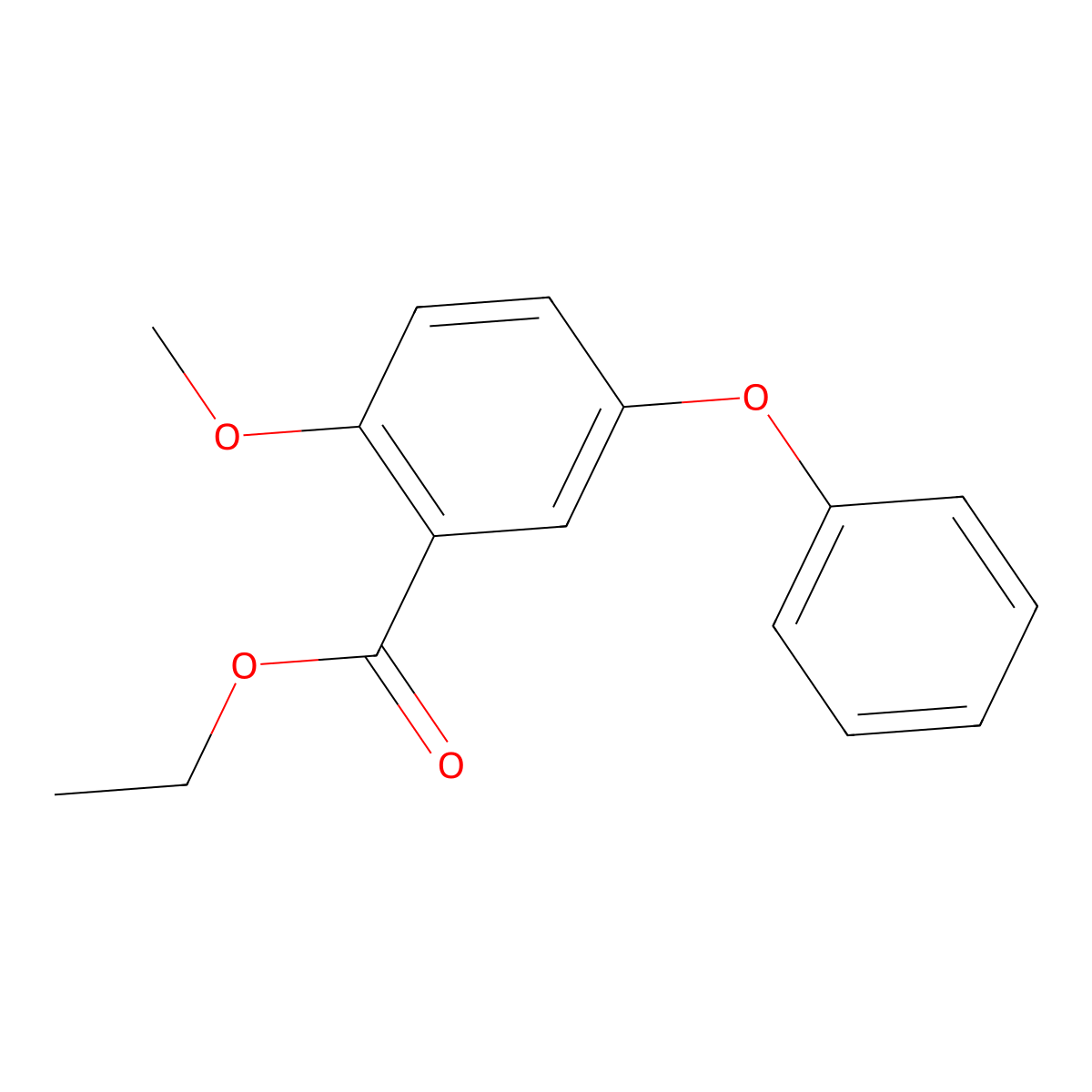 Ethyl 2-methoxy-5-phenoxybenzoate molecular structure, CAS 187396-77-6