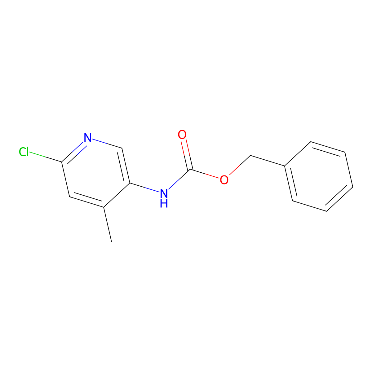 benzyl N-(6-chloro-4-methylpyridin-3-yl)carbamate molecular structure, CAS 1873974-63-0