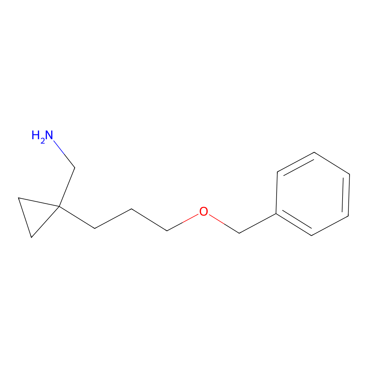 {1-[3-(Benzyloxy)propyl]cyclopropyl}methanamine molecular structure, CAS 1873982-82-1