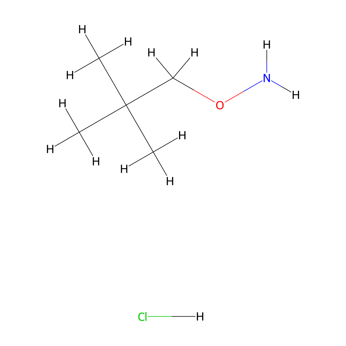 O-(2,2-dimethylpropyl)hydroxylamine hydrochloride molecular structure, CAS 187399-72-0