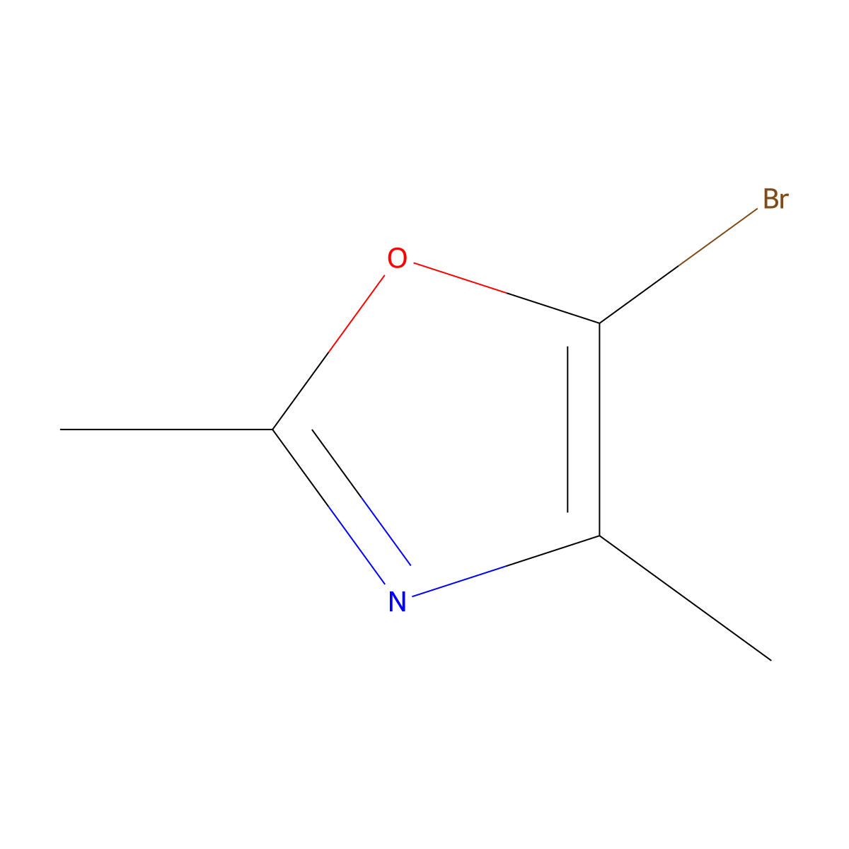 5-Bromo-2,4-dimethyl-1,3-oxazole molecular structure, CAS 187399-73-1
