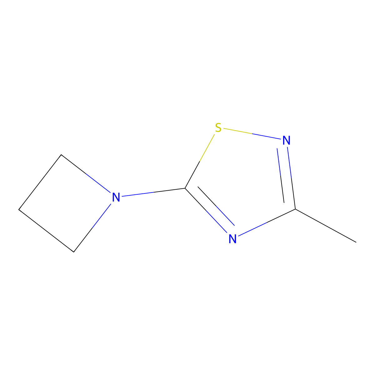 5-(Azetidin-1-yl)-3-methyl-1,2,4-thiadiazole molecular structure, CAS 1873994-69-4