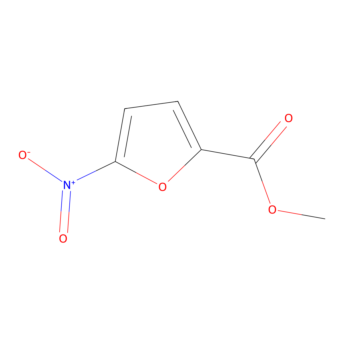 Methyl 5-nitro-2-furoate molecular structure, CAS 1874-23-3