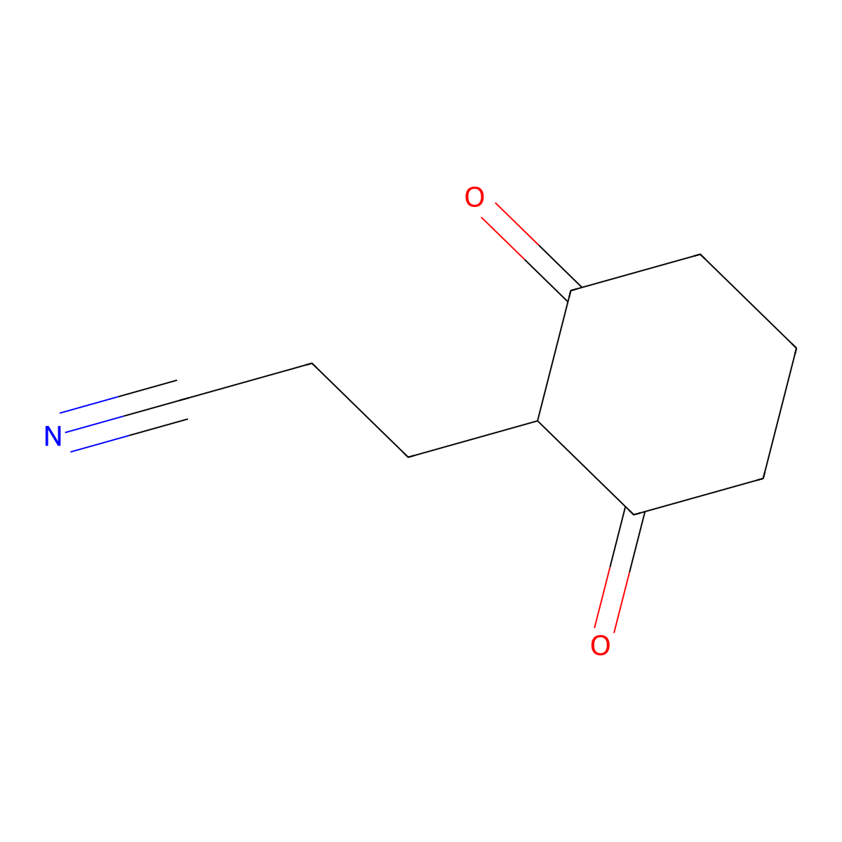 3-(2,6-Dioxocyclohexyl)propanenitrile molecular structure, CAS 1874-85-7
