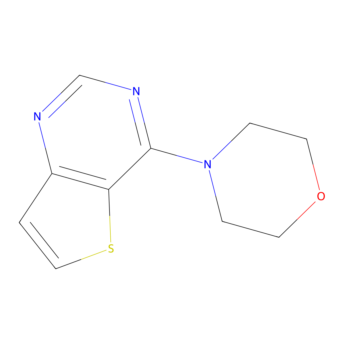 4-Morpholin-4-yl-thieno[3,2-d]pyrimidine molecular structure, CAS 18740-23-3