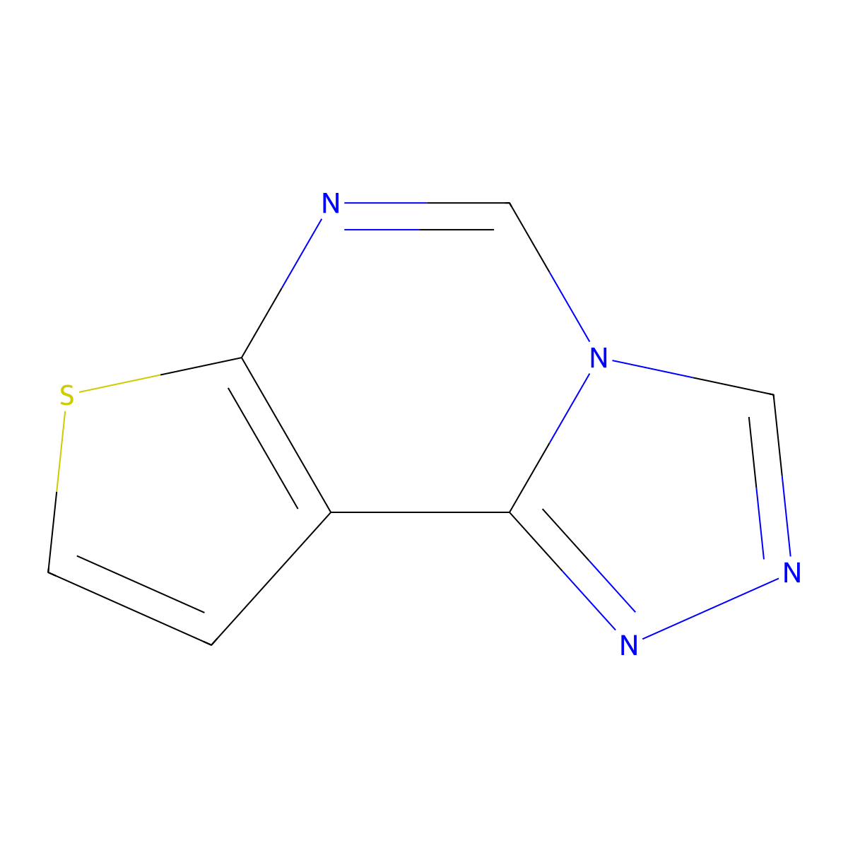 Thieno[3,2-e][1,2,4]triazolo[4,3-c]pyrimidine molecular structure, CAS 18740-36-8