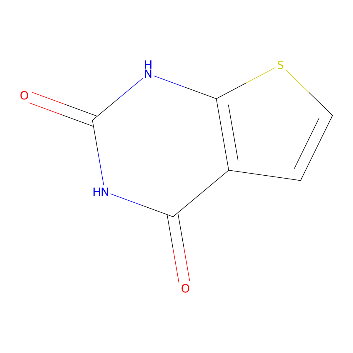 Thieno[2,3-d]pyrimidine-2,4-diol molecular structure, CAS 18740-38-0