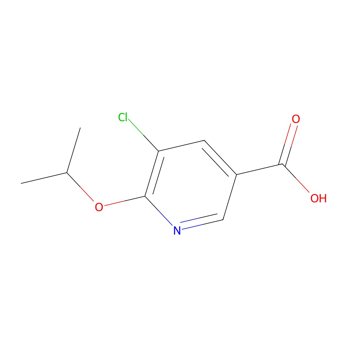 5-Chloro-6-isopropoxynicotinic acid molecular structure, CAS 187401-45-2