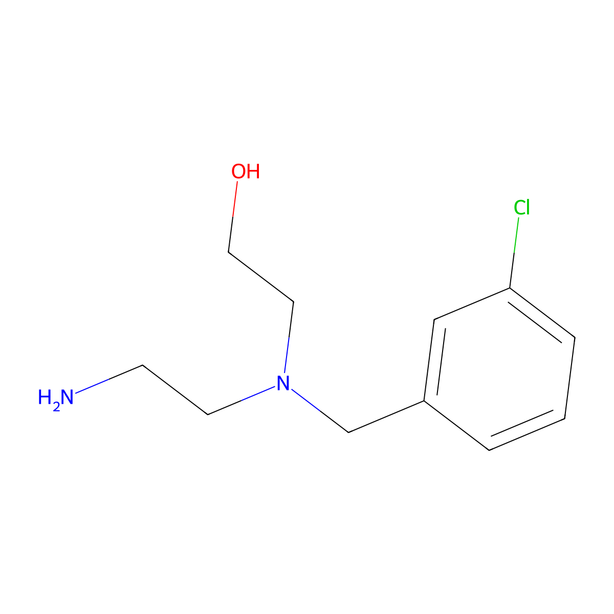 2-[(2-Aminoethyl)[(3-chlorophenyl)methyl]amino]ethan-1-ol molecular structure, CAS 1874027-23-2