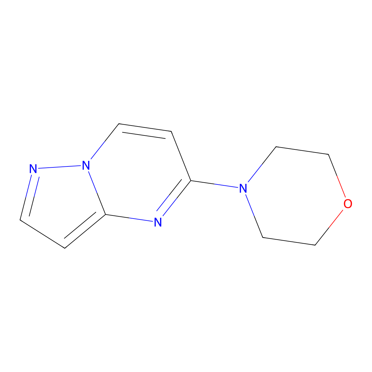 4-{Pyrazolo[1,5-a]pyrimidin-5-yl}morpholine molecular structure, CAS 1874038-64-8
