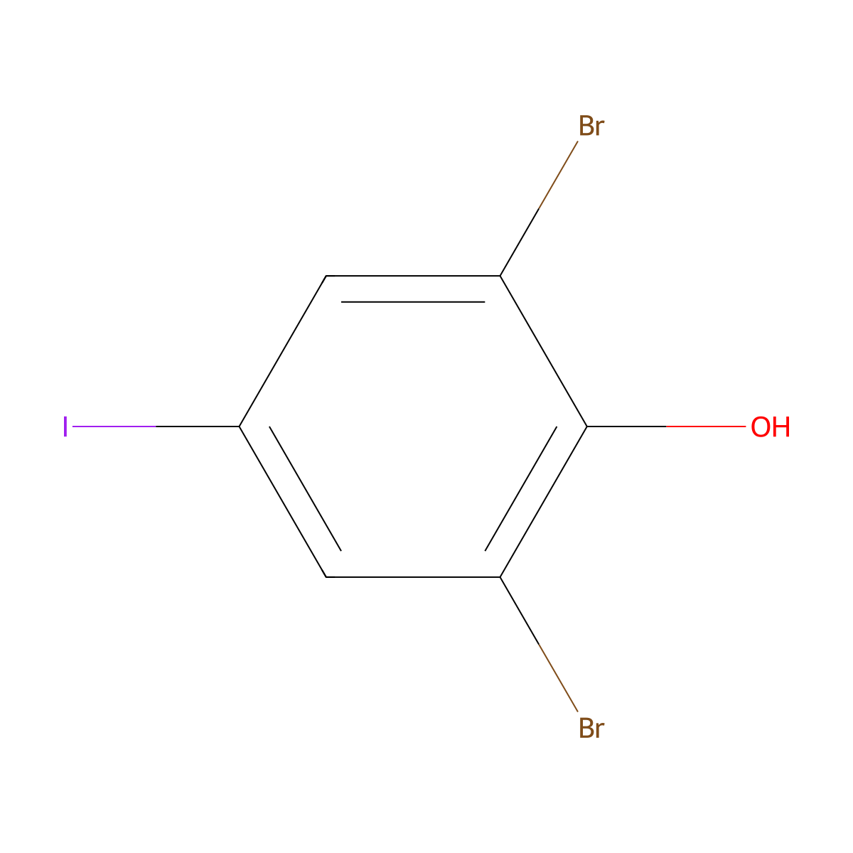 2,6-Dibromo-4-iodophenol molecular structure, CAS 187407-15-4