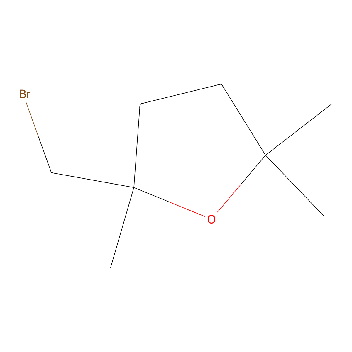 2-(Bromomethyl)-2,5,5-trimethyloxolane molecular structure, CAS 1874095-31-4