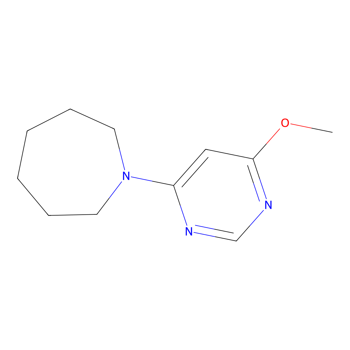 1-(6-Methoxypyrimidin-4-yl)azepane molecular structure, CAS 1874096-48-6