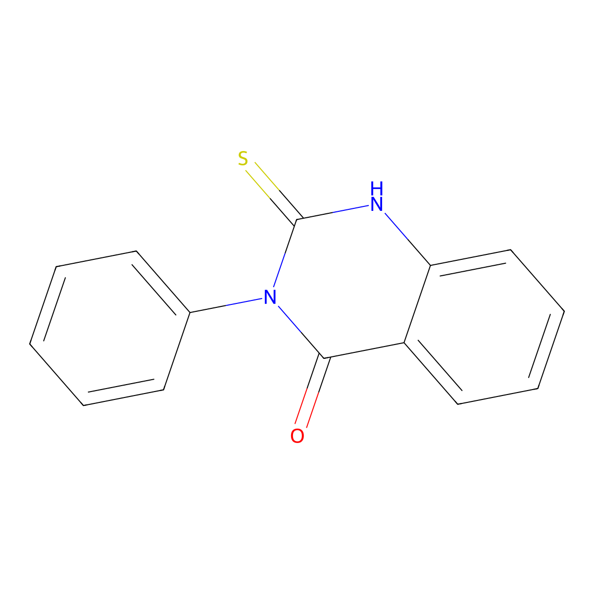 2-Mercapto-3-phenylquinazolin-4(3H)-one molecular structure, CAS 18741-24-7