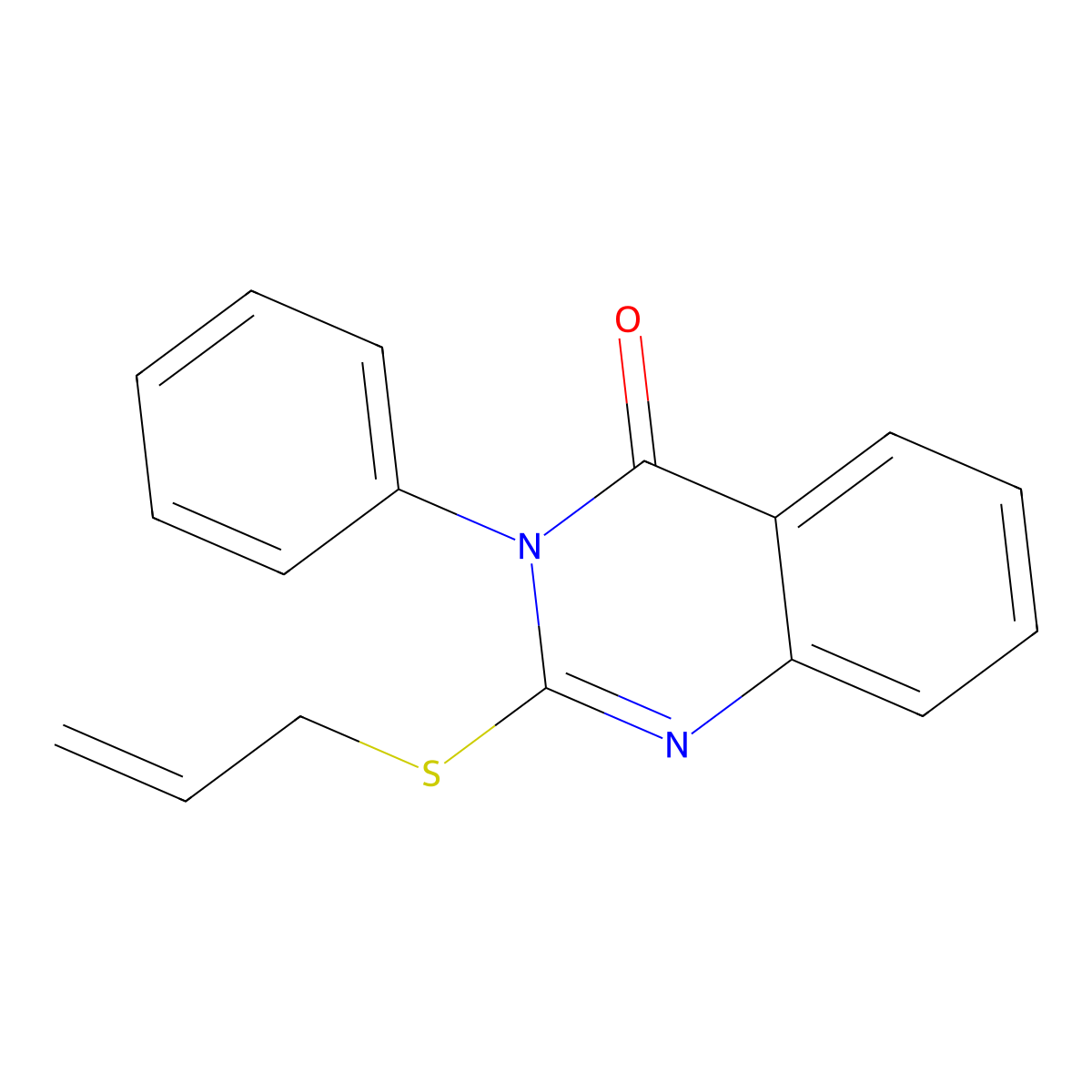 2-Allylsulfanyl-3-phenyl-3H-quinazolin-4-one molecular structure, CAS 18741-25-8