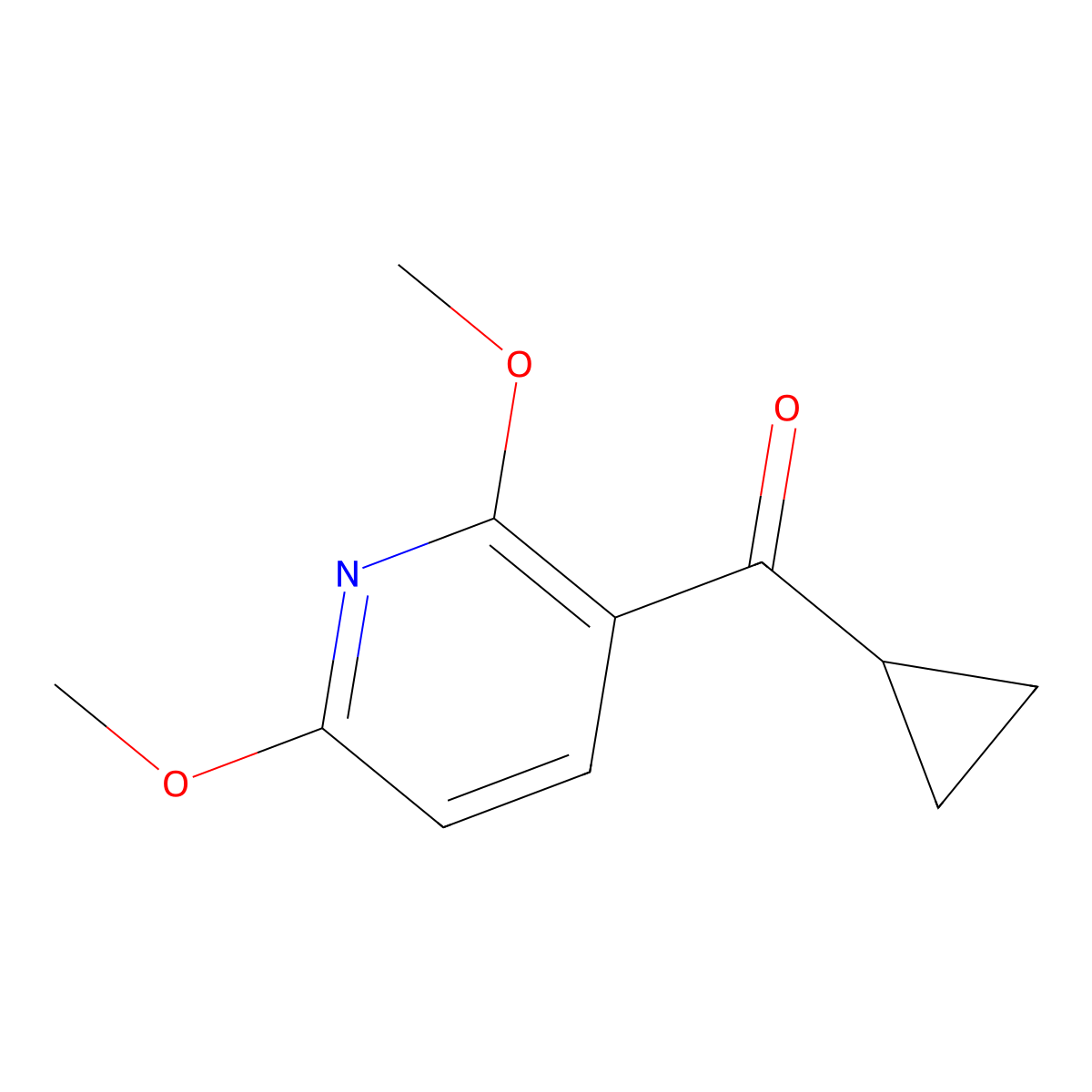 Cyclopropyl(2,6-dimethoxy-3-pyridinyl)methanone molecular structure, CAS 1874104-15-0