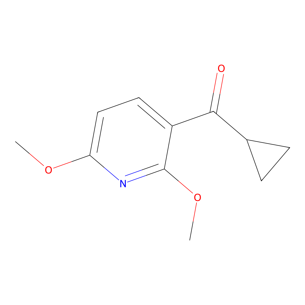 Cyclopropyl(2,6-dimethoxy-3-pyridinyl)methanone molecular structure, CAS 1874104-15-0