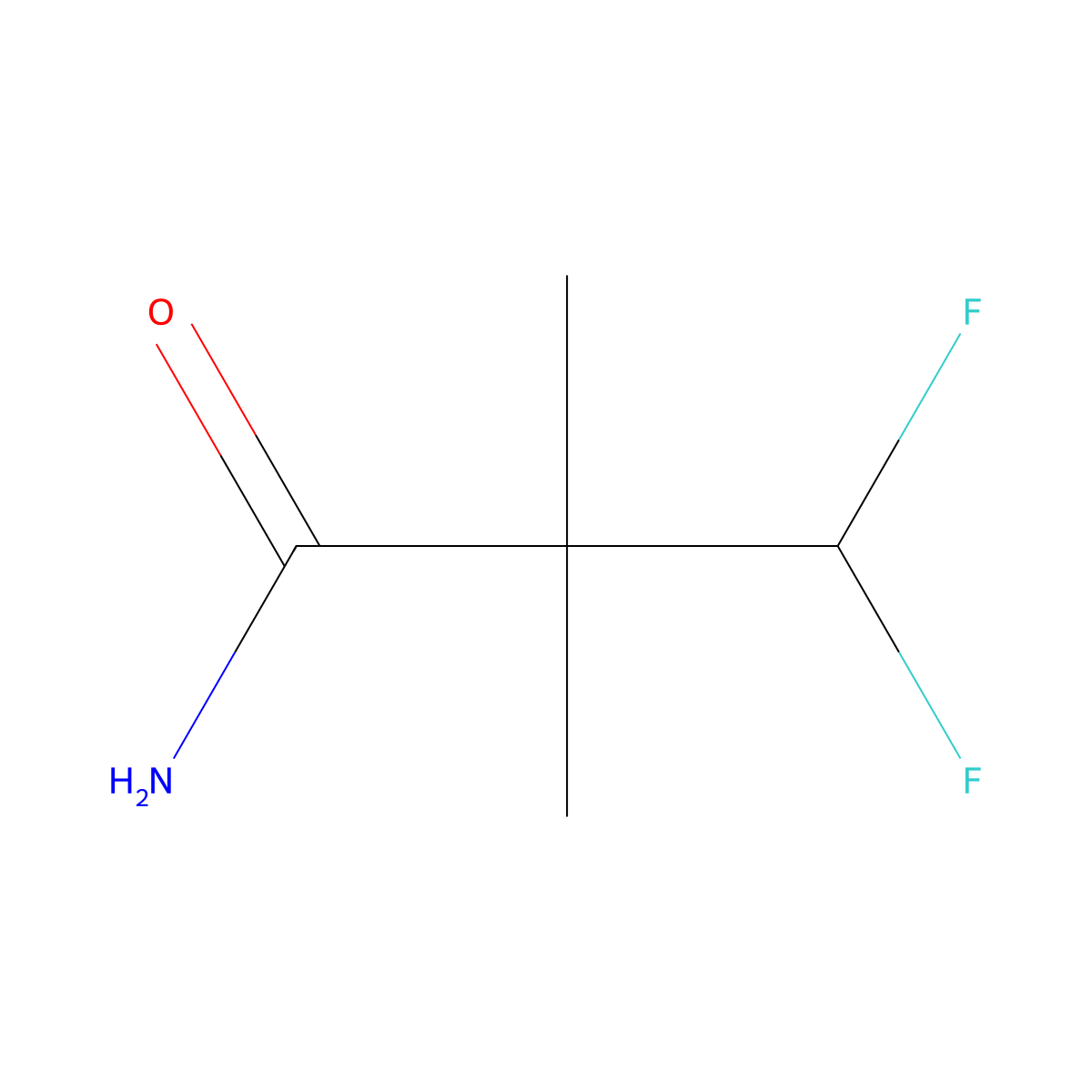 3,3-Difluoro-2,2-dimethylpropanamide molecular structure, CAS 1874105-61-9