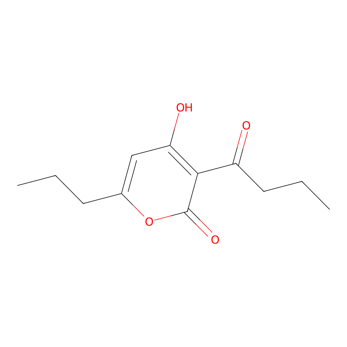 3-Butyryl-4-hydroxy-6-propyl-2H-pyran-2-one molecular structure, CAS 18742-93-3