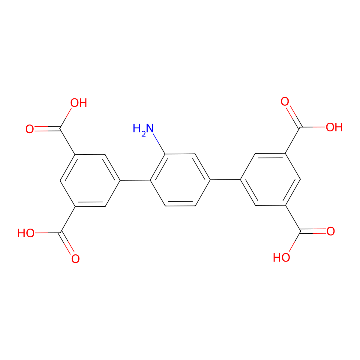 2'-Amino-[1,1':4',1''-terphenyl]-3,3'',5,5''-tetracarboxylic acid molecular structure, CAS 1874200-71-1