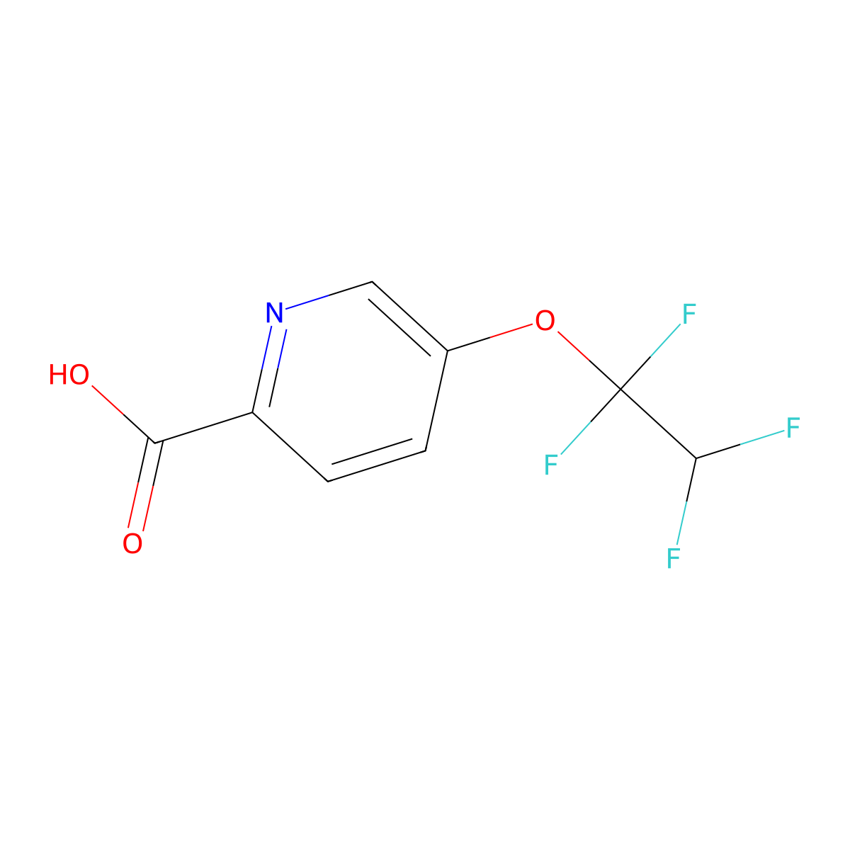 5-(1,1,2,2-Tetrafluoroethoxy)pyridine-2-carboxylic acid molecular structure, CAS 1874242-72-4