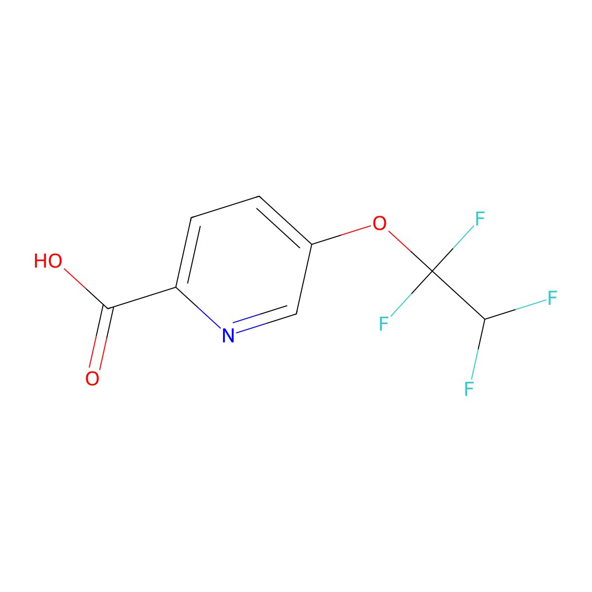 5-(1,1,2,2-Tetrafluoroethoxy)pyridine-2-carboxylic acid molecular structure, CAS 1874242-72-4