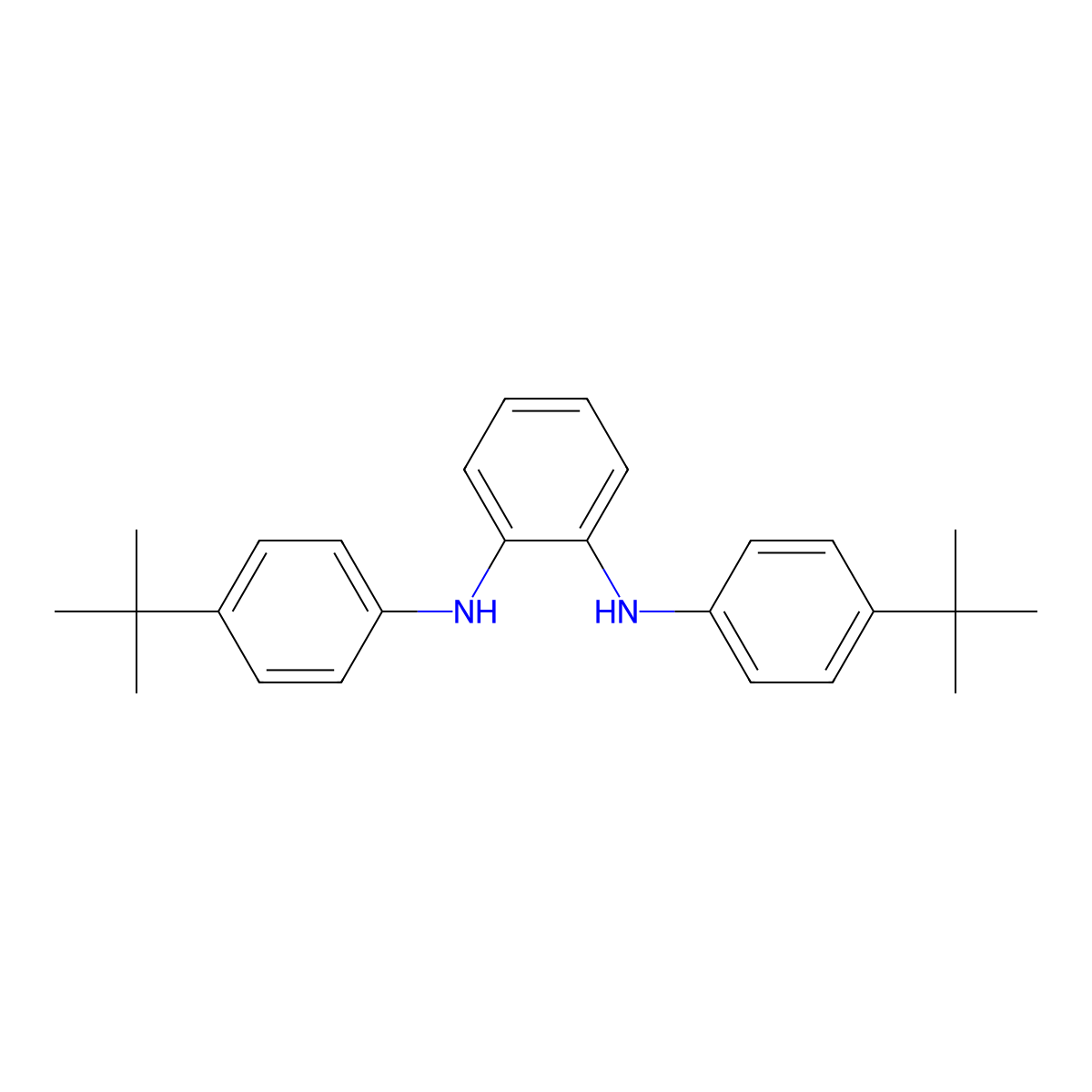 N1,N2-Bis(4-(tert-butyl)phenyl)benzene-1,2-diamine molecular structure, CAS 1874244-27-5