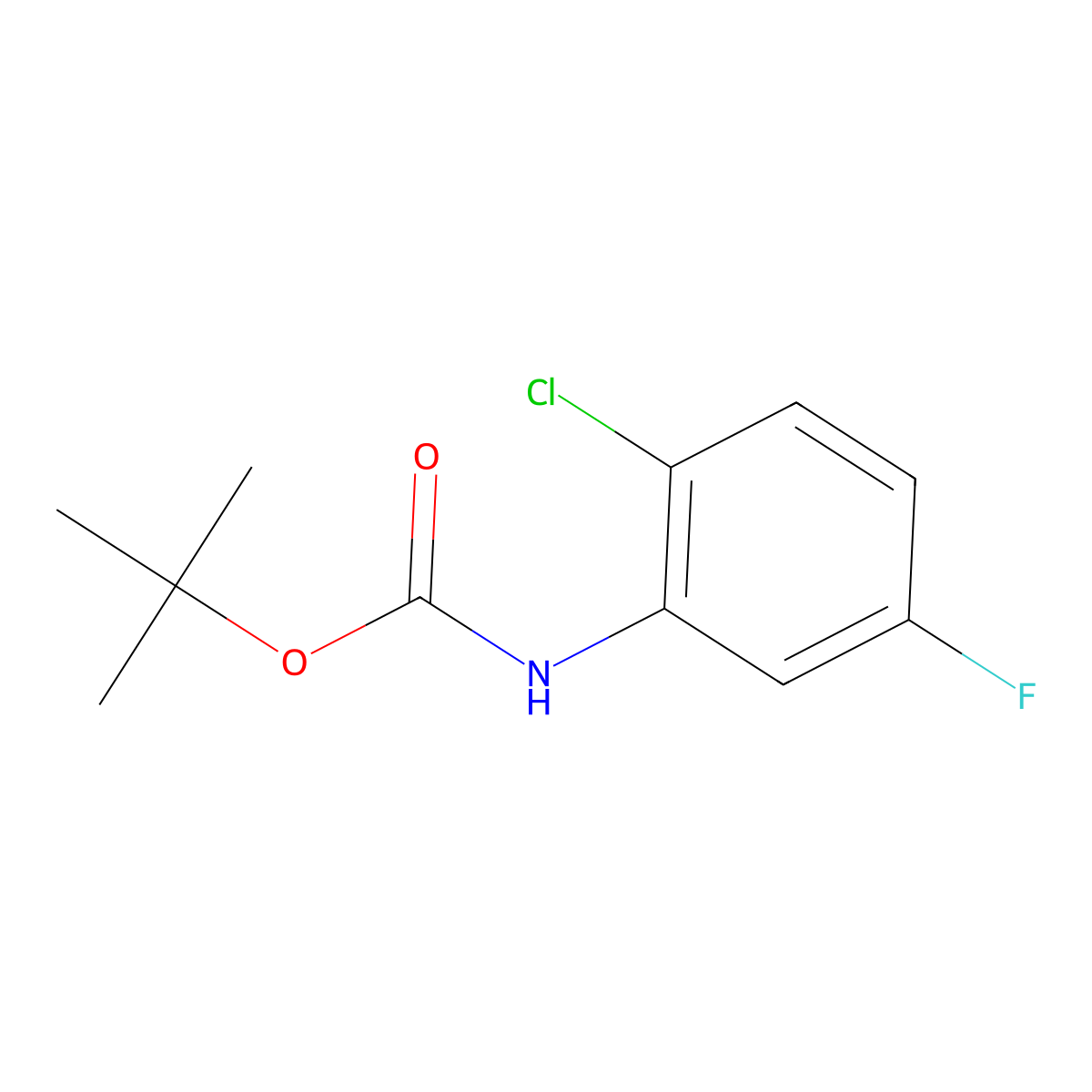 Tert-butyl (2-chloro-5-fluorophenyl)carbamate molecular structure, CAS 1874245-20-1