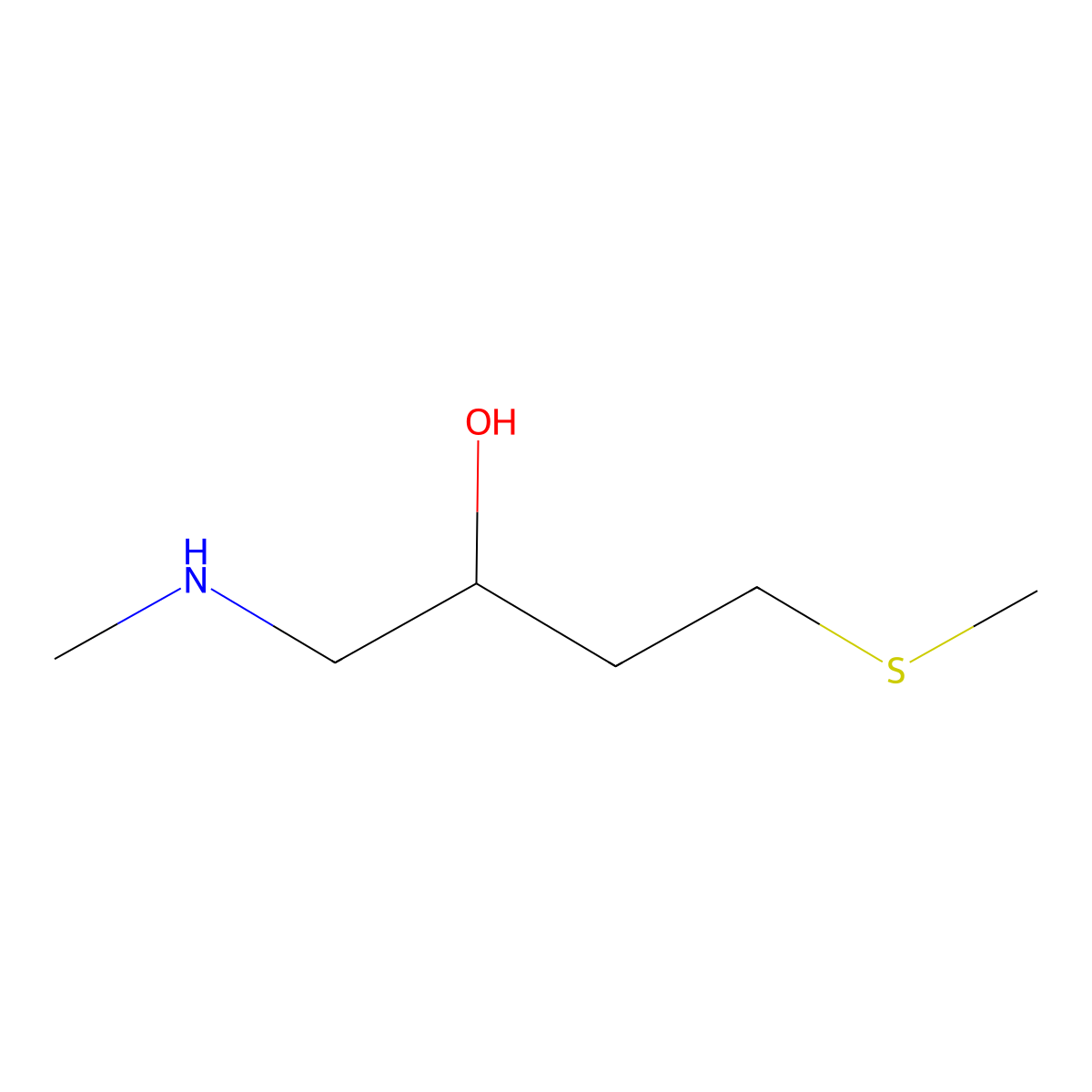[2-Hydroxy-4-(methylsulfanyl)butyl](methyl)amine molecular structure, CAS 1874289-00-5