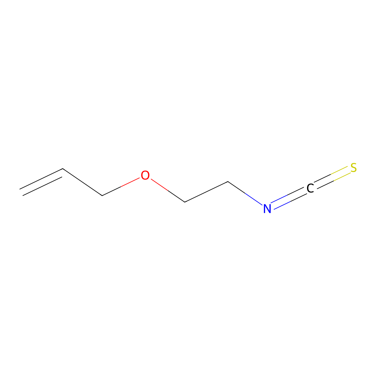 3-(2-Isothiocyanatoethoxy)prop-1-ene molecular structure, CAS 1874289-02-7