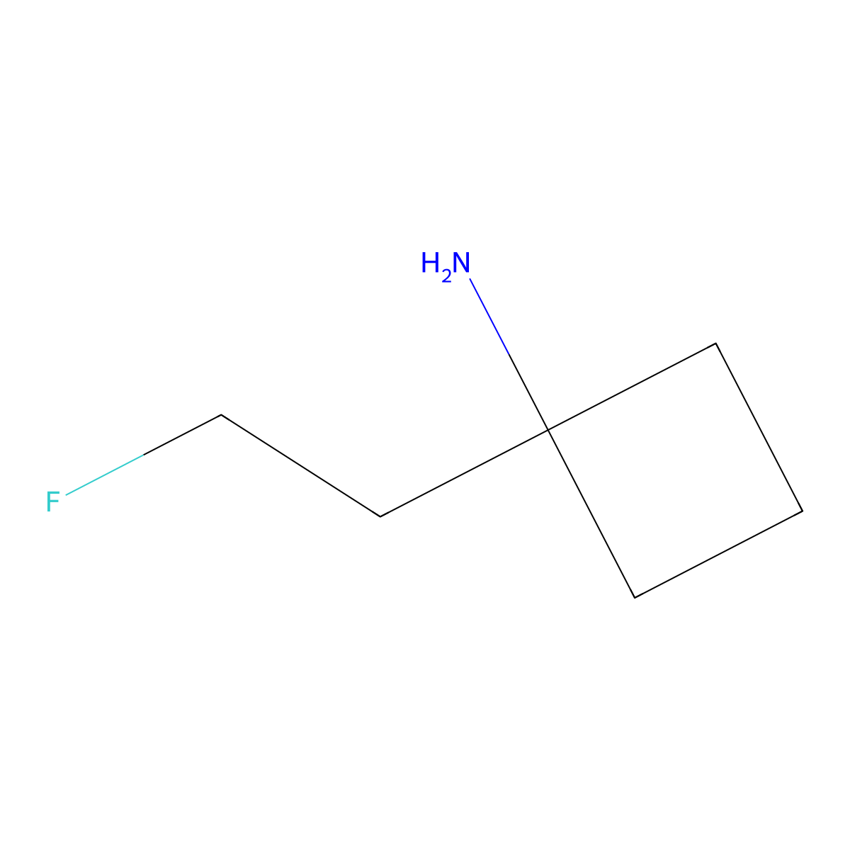 1-(2-Fluoroethyl)cyclobutan-1-amine molecular structure, CAS 1874345-18-2