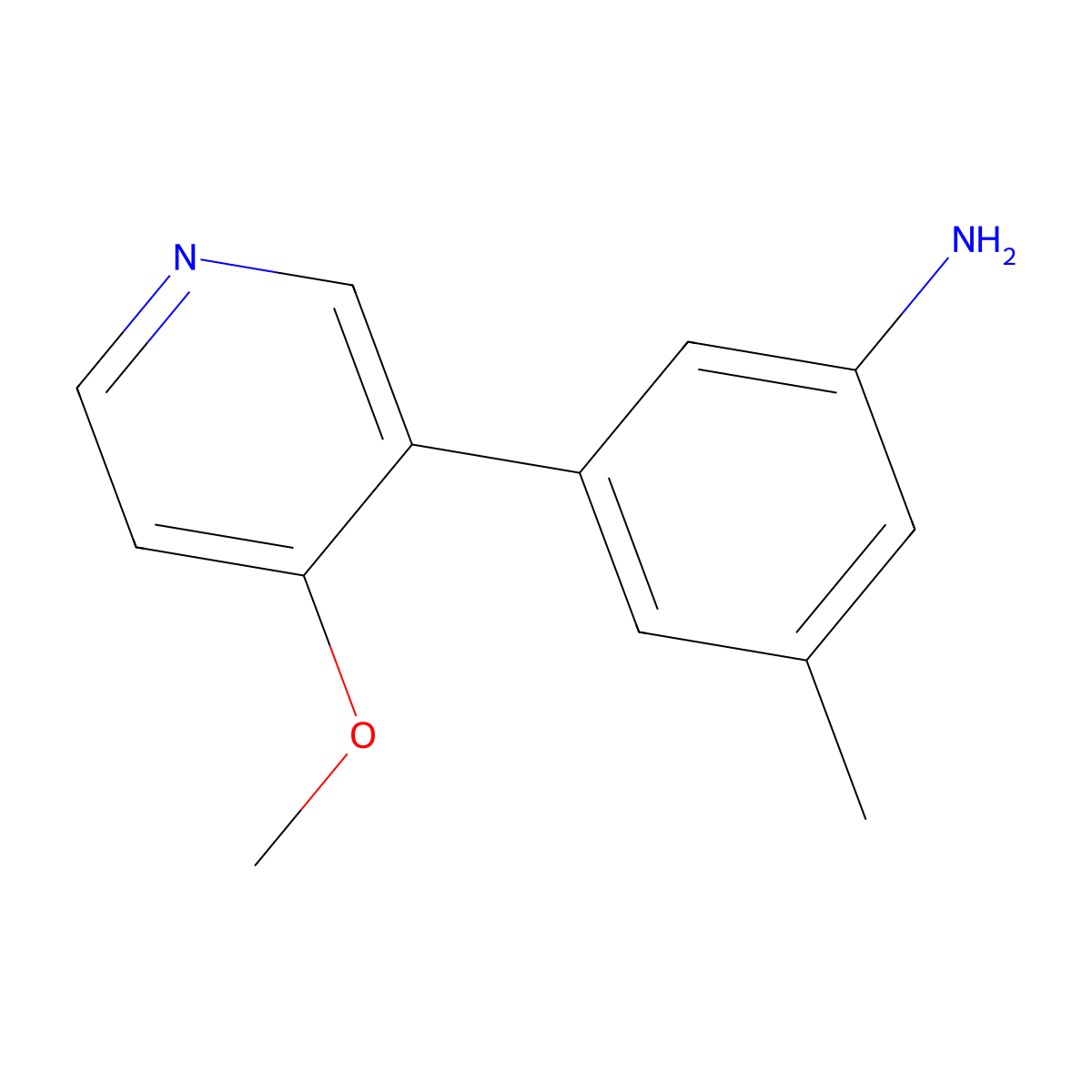 3-(4-Methoxypyridin-3-yl)-5-methylaniline molecular structure, CAS 1874357-54-6