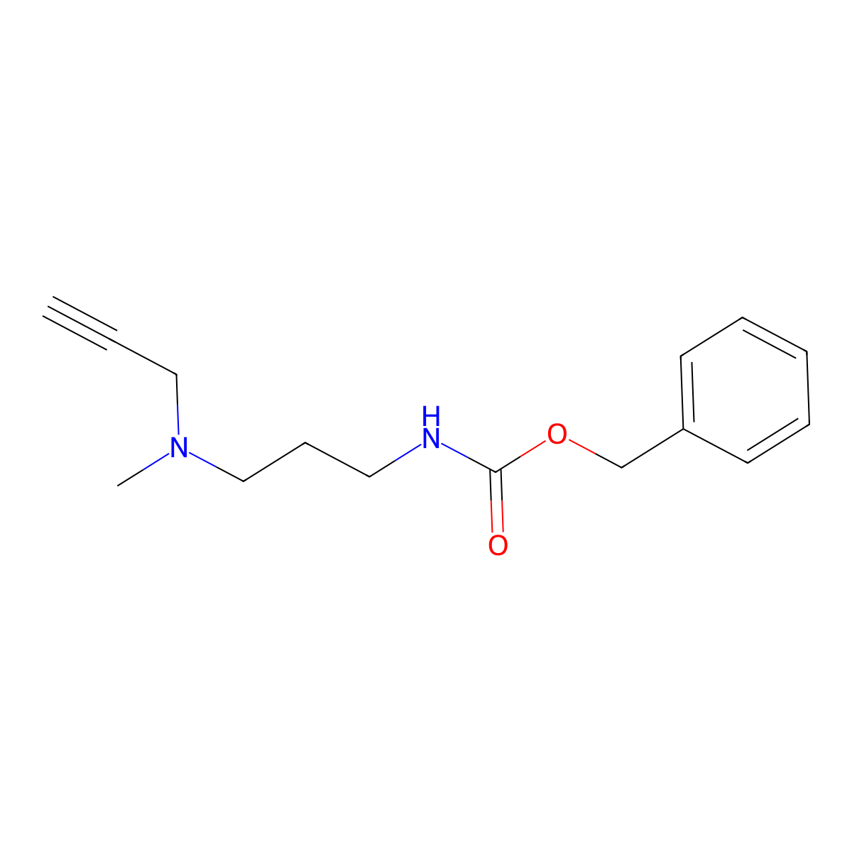 benzyl N-{3-[methyl(prop-2-yn-1-yl)amino]propyl}carbamate molecular structure, CAS 1874383-70-6
