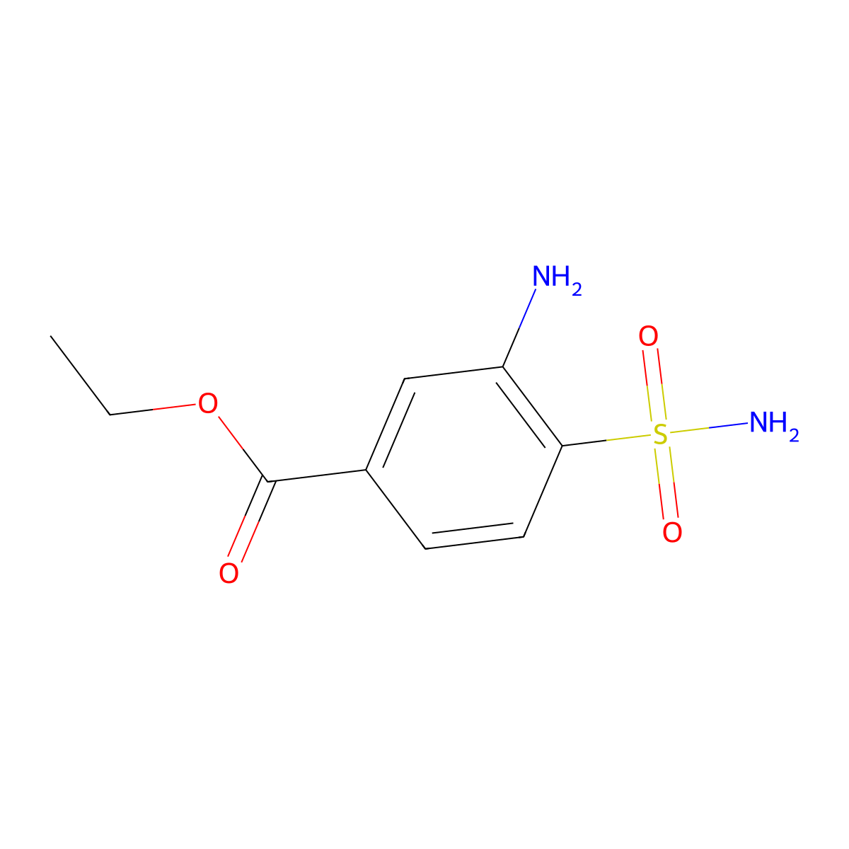 Ethyl 3-amino-4-sulfamoylbenzoate molecular structure, CAS 1874404-04-2