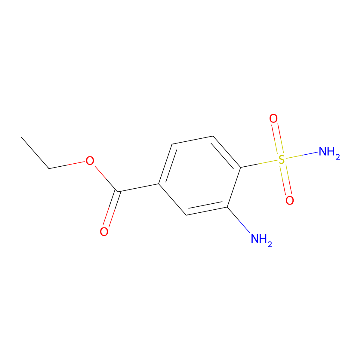 Ethyl 3-amino-4-sulfamoylbenzoate molecular structure, CAS 1874404-04-2