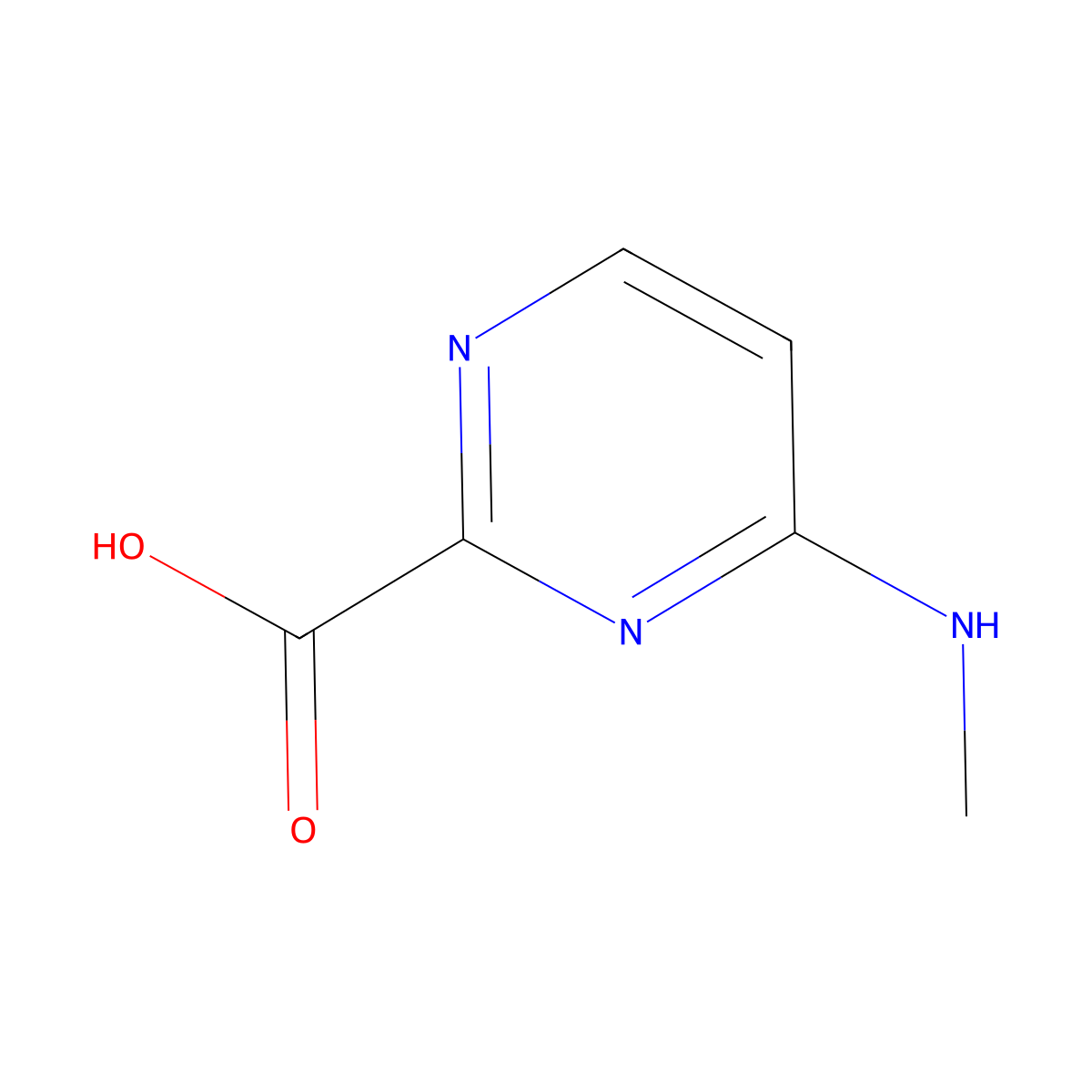 4-(Methylamino)pyrimidine-2-carboxylic acid molecular structure, CAS 1874469-12-1