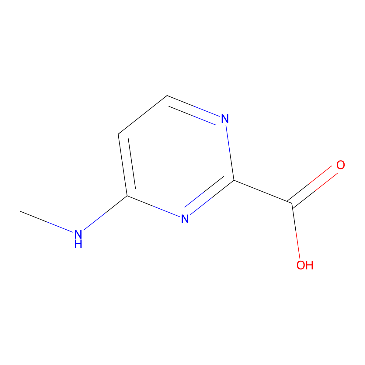 4-(Methylamino)pyrimidine-2-carboxylic acid molecular structure, CAS 1874469-12-1