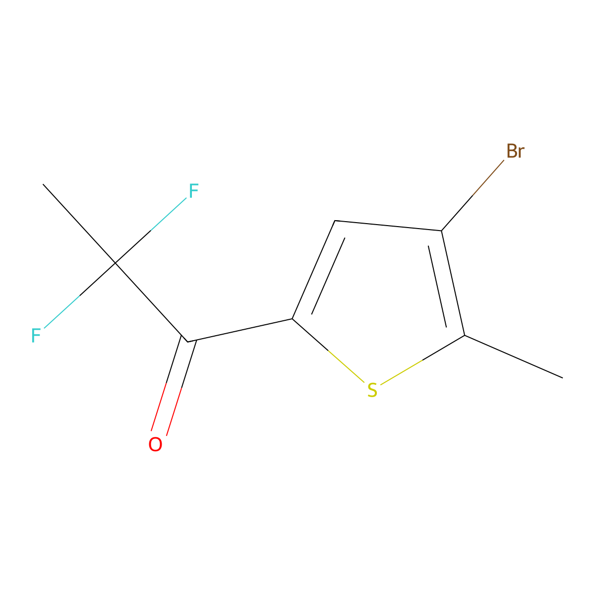 1-(4-Bromo-5-methyl-2-thienyl)-2,2-difluoro-1-propanone molecular structure, CAS 1874547-05-3