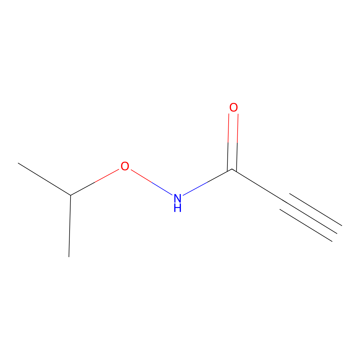 N-(propan-2-yloxy)prop-2-ynamide molecular structure, CAS 1874550-40-9