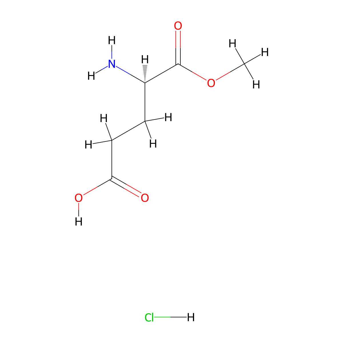 (R)-4-Amino-5-methoxy-5-oxopentanoic acid hydrochloride molecular structure, CAS 187458-77-1