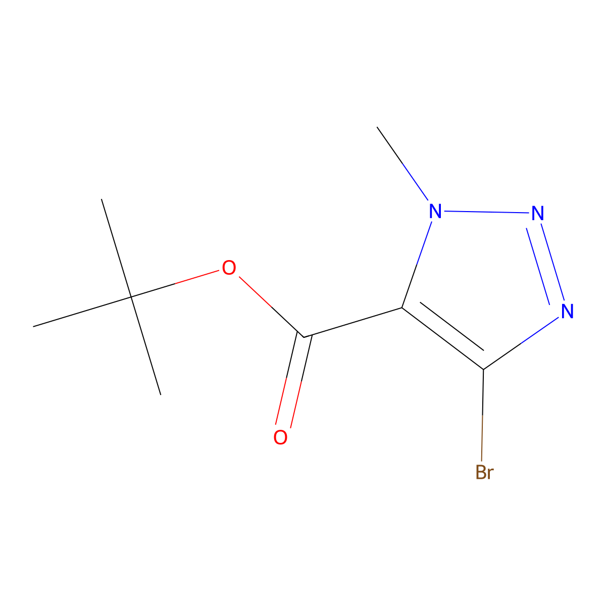 tert-Butyl 4-Bromo-1-methyl-1H-1,2,3-triazole-5-carboxylate molecular structure, CAS 1874642-98-4