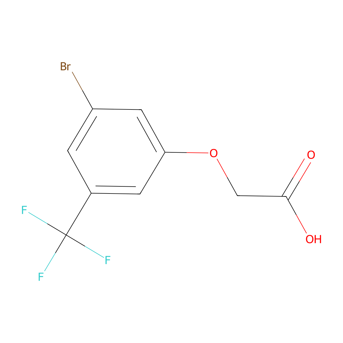 2-[3-Bromo-5-(trifluoromethyl)phenoxy]acetic acid molecular structure, CAS 1874670-01-5