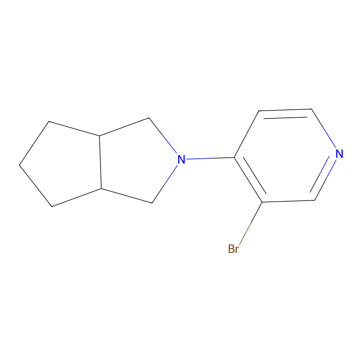 3-Bromo-4-{octahydrocyclopenta[c]pyrrol-2-yl}pyridine molecular structure, CAS 1874684-55-5